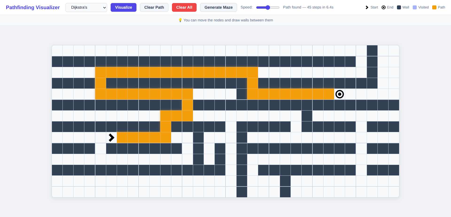 Pathfinding Visualizer app